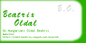 beatrix oldal business card